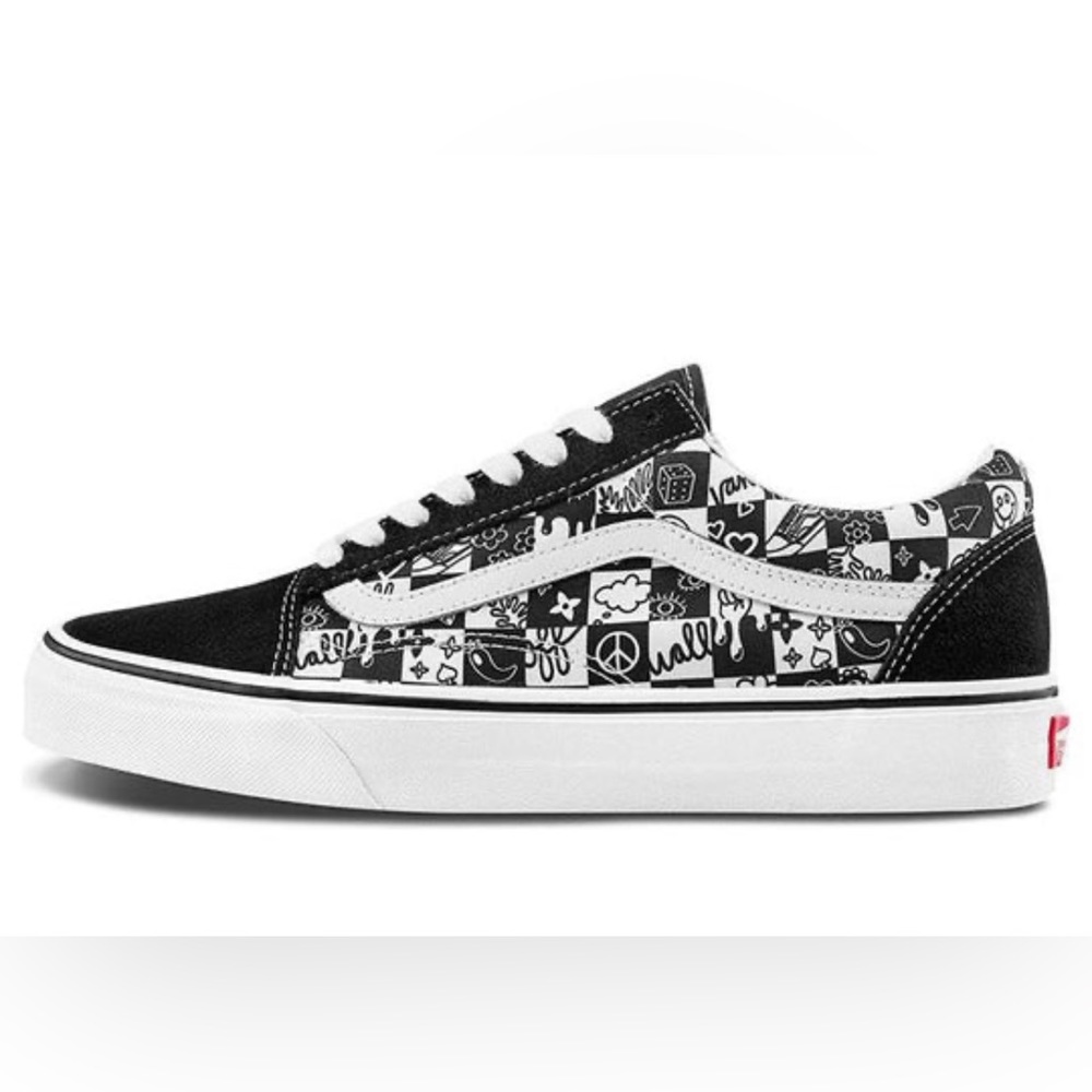 Black and white vans